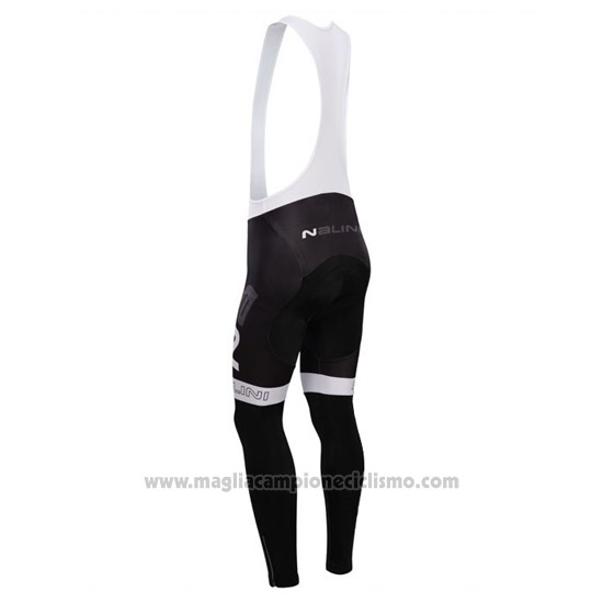 2014 Abbigliamento Ciclismo Nalini Nero e Bianco Manica Lunga e Salopette