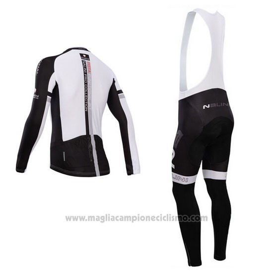 2014 Abbigliamento Ciclismo Nalini Nero e Rosso Manica Lunga e Salopette