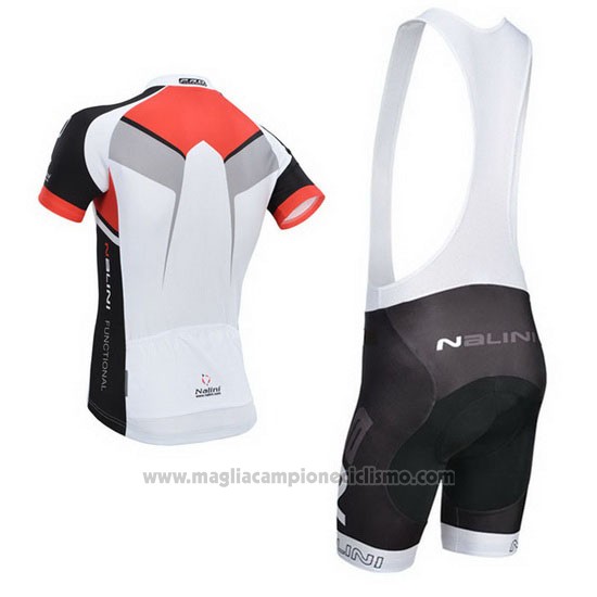 2014 Abbigliamento Ciclismo Nalini Rosso e Bianco Manica Corta e Salopette