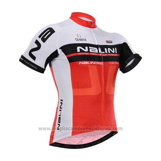 2015 Abbigliamento Ciclismo Nalini Rosso e Bianco Manica Corta e Salopette