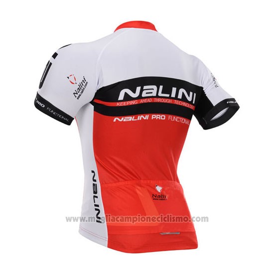 2015 Abbigliamento Ciclismo Nalini Rosso e Bianco Manica Corta e Salopette