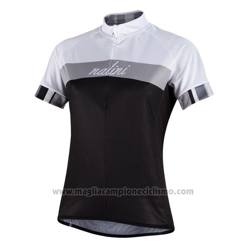 2016 Abbigliamento Ciclismo Nalini Argentato e Nero Manica Corta e Salopette
