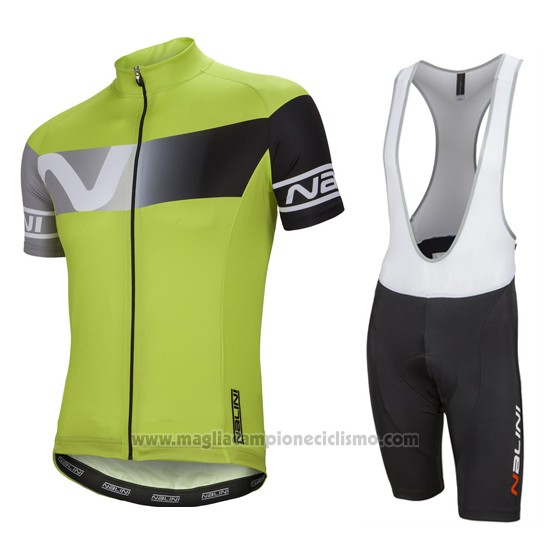 2016 Abbigliamento Ciclismo Nalini Chiaro Verde Manica Corta e Salopette