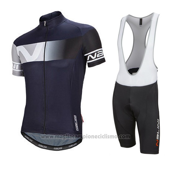 2016 Abbigliamento Ciclismo Nalini Spento Blu Manica Corta e Salopette