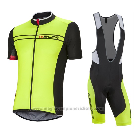 2016 Abbigliamento Ciclismo Nalini Verde Manica Corta e Salopette