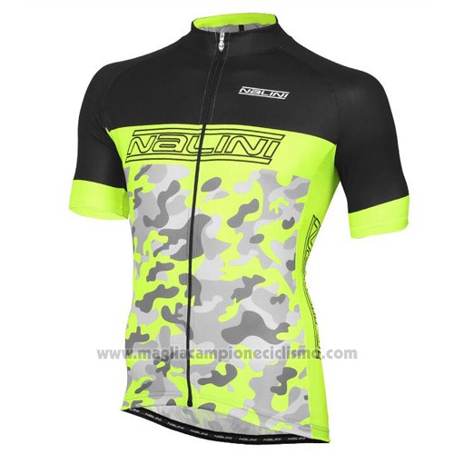 2016 Abbigliamento Ciclismo Nalini Verde e Nero Manica Corta e Salopette