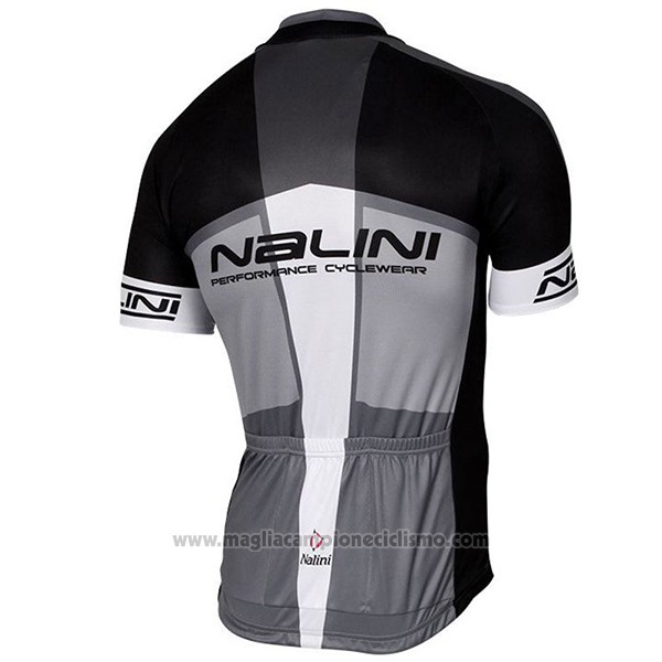 2017 Abbigliamento Ciclismo Nalini Artico Grigio e Nero Manica Corta e Salopette