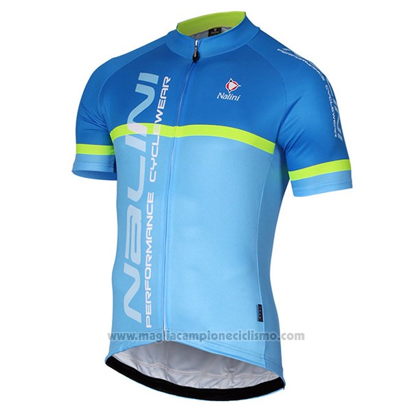 2017 Abbigliamento Ciclismo Nalini Brivio Blu Manica Corta e Salopette