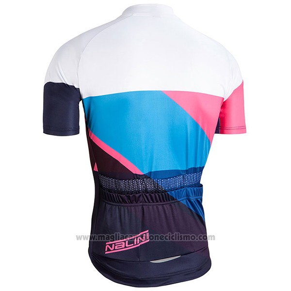 2017 Abbigliamento Ciclismo Nalini Campione Blu e Bianco Manica Corta e Salopette
