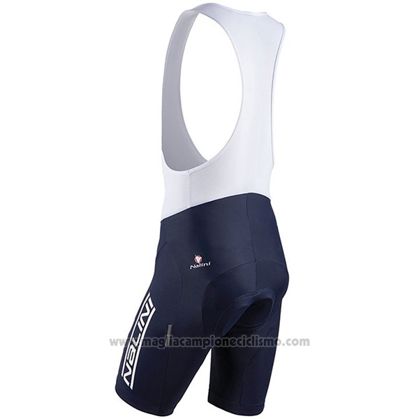 2017 Abbigliamento Ciclismo Nalini Campione Blu e Bianco Manica Corta e Salopette