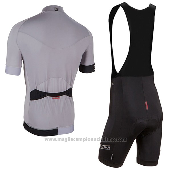 2017 Abbigliamento Ciclismo Nalini Curva Slate Argentato Manica Corta e Salopette