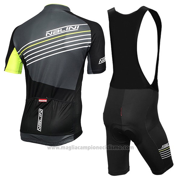 2017 Abbigliamento Ciclismo Nalini Mood Nero Manica Corta e Salopette