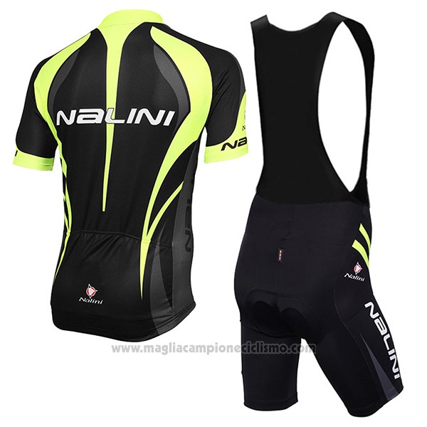 2017 Abbigliamento Ciclismo Nalini Predazzo Nero Manica Corta e Salopette