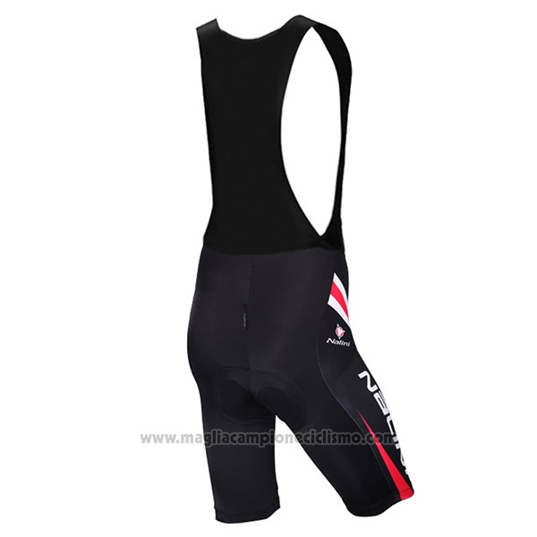 2017 Abbigliamento Ciclismo Nalini Predazzo Nero e Rosso Manica Corta e Salopette