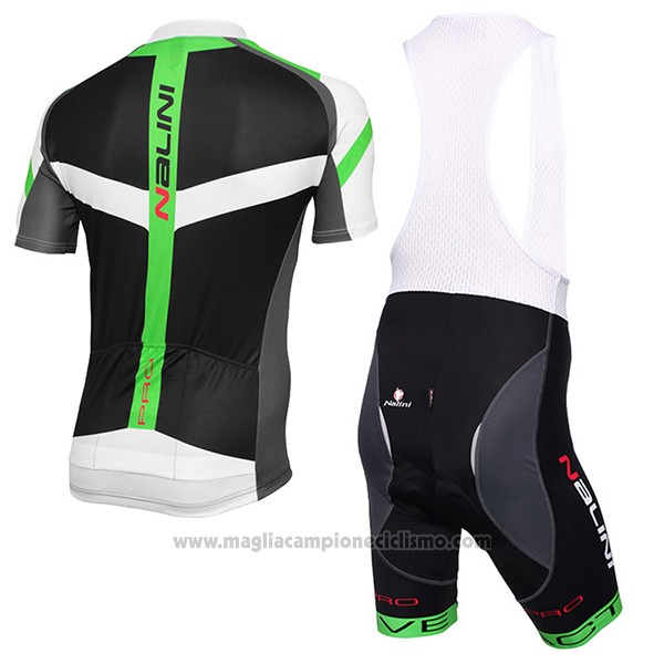 2017 Abbigliamento Ciclismo Nalini Rigel Nero Manica Corta e Salopette