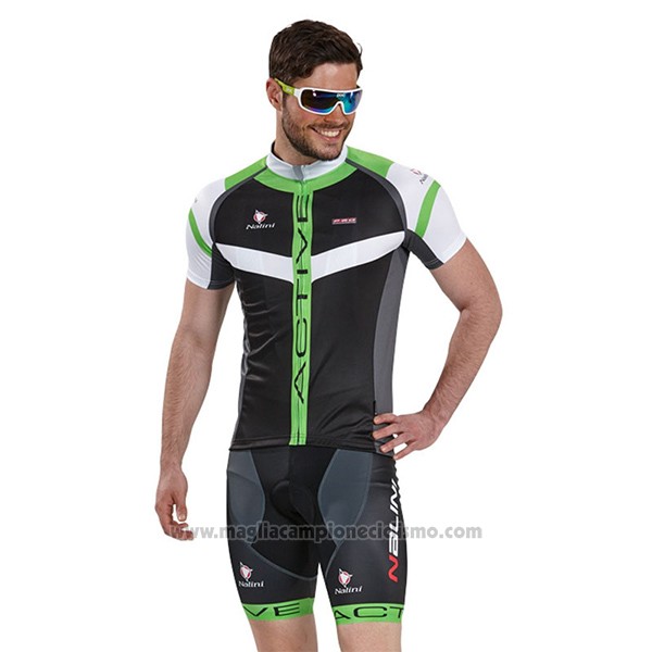 2017 Abbigliamento Ciclismo Nalini Rigel Nero Manica Corta e Salopette