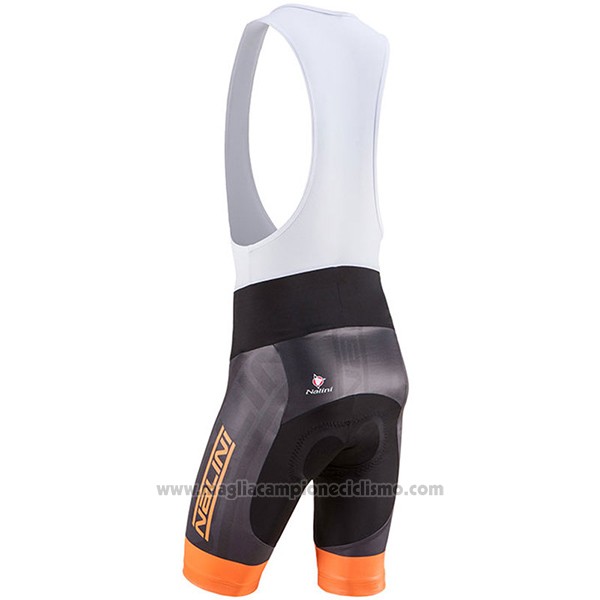 2017 Abbigliamento Ciclismo Nalini Roma Nero e Arancione Manica Corta e Salopette