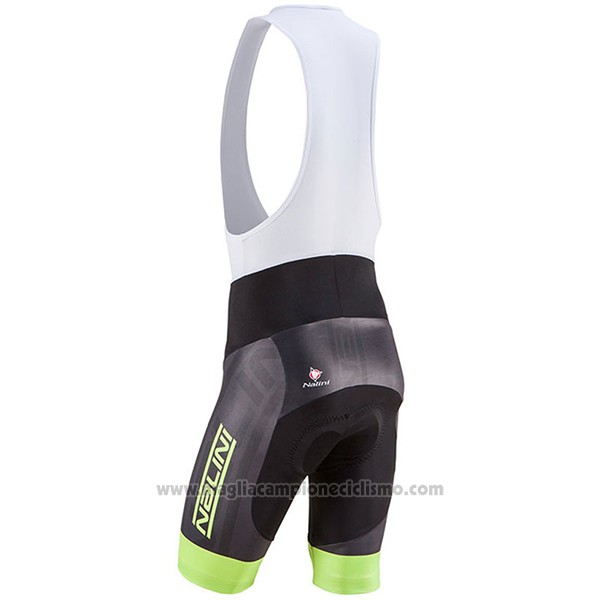 2017 Abbigliamento Ciclismo Nalini Roma Nero e Verde Manica Corta e Salopette