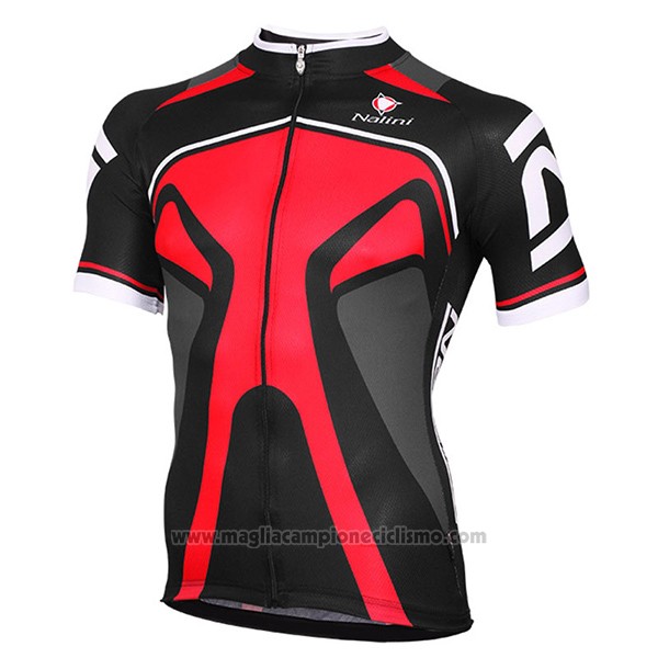 2017 Abbigliamento Ciclismo Nalini Salorno Nero e Rosso Manica Corta e Salopette
