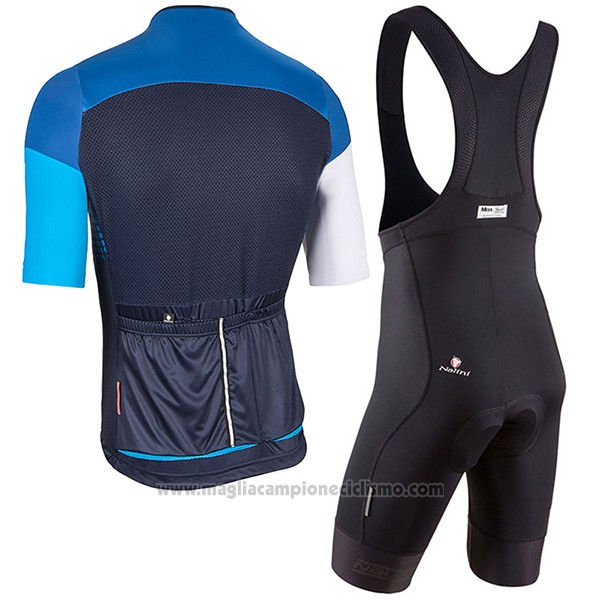 2017 Abbigliamento Ciclismo Nalini Velodromo Blu Manica Corta e Salopette