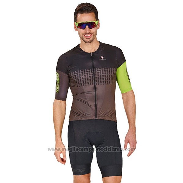 2017 Abbigliamento Ciclismo Nalini Velodromo Marrone Manica Corta e Salopette