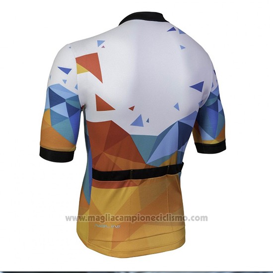 2018 Abbigliamento Ciclismo Nalini Ahs Discesa Bianco e Arancione Manica Corta e Salopette