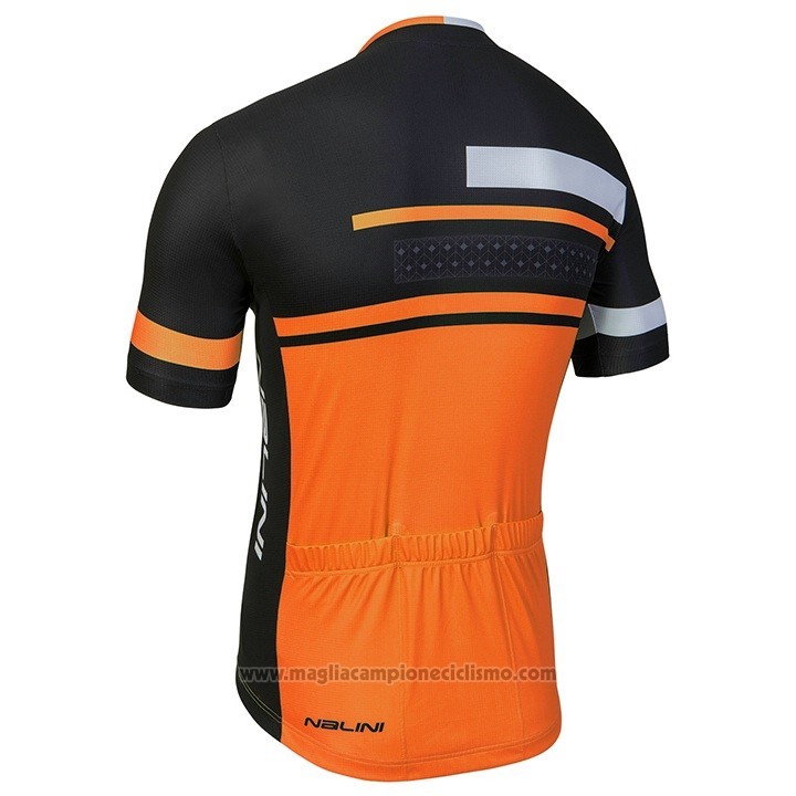 2018 Abbigliamento Ciclismo Nalini Fatica Arancione Manica Corta e Salopette