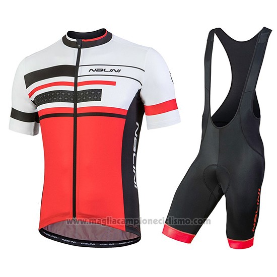 2018 Abbigliamento Ciclismo Nalini Fatica Rosso Manica Corta e Salopette