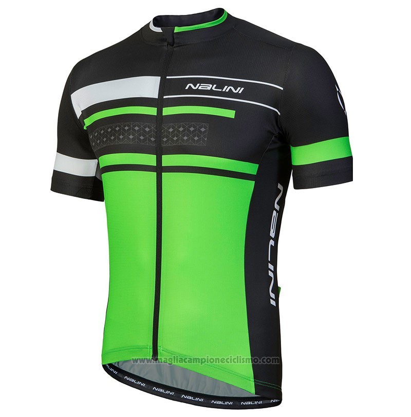 2018 Abbigliamento Ciclismo Nalini Fatica Verde Manica Corta e Salopette