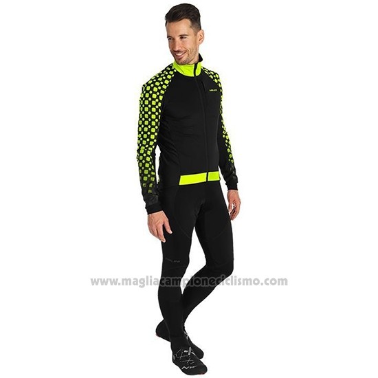 2019 Abbigliamento Ciclismo Nalini CRIT 3L 2.0 Nero Giallo Manica Lunga e Salopette