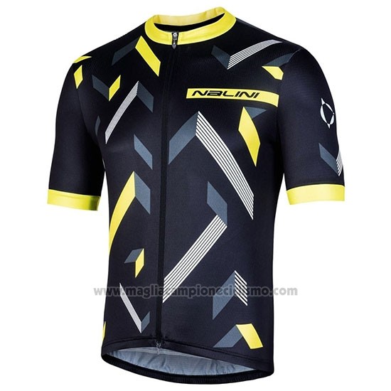 2019 Abbigliamento Ciclismo Nalini Descesa 2.0 Nero Giallo Manica Corta e Salopette