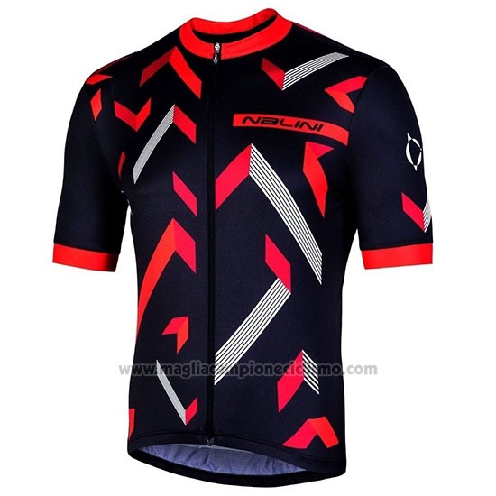2019 Abbigliamento Ciclismo Nalini Descesa 2.0 Nero Rosso Manica Corta e Salopette