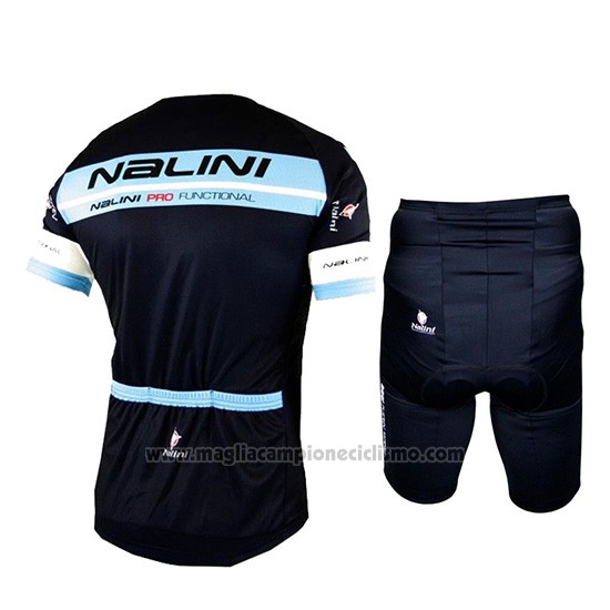 2019 Abbigliamento Ciclismo Nalini Nero Blu Manica Corta e Salopette