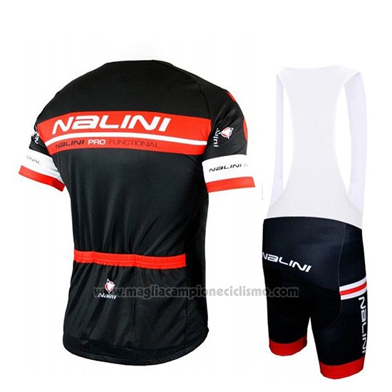 2019 Abbigliamento Ciclismo Nalini Nero Rosso Manica Corta e Salopette