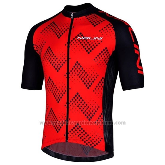2019 Abbigliamento Ciclismo Nalini Podio 2.0 Nero Rosso Manica Corta e Salopette