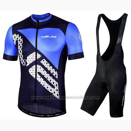 2019 Abbigliamento Ciclismo Nalini Volata 2.0 Nero Blu Manica Corta e Salopette