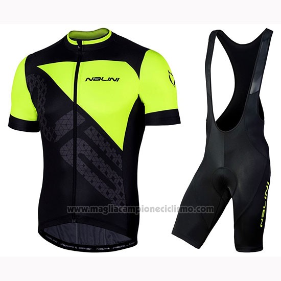 2019 Abbigliamento Ciclismo Nalini Volata 2.0 Nero Giallo Manica Corta e Salopette