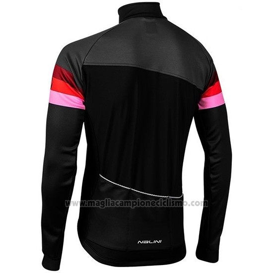 2019 Abbigliamento Ciclismo Nalini Warm 2.0 Nero Rosso Manica Lunga e Salopette