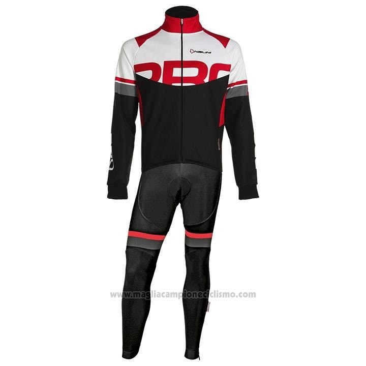 2020 Abbigliamento Ciclismo Nalini Nero Bianco Rosso Manica Lunga e Salopette(2)