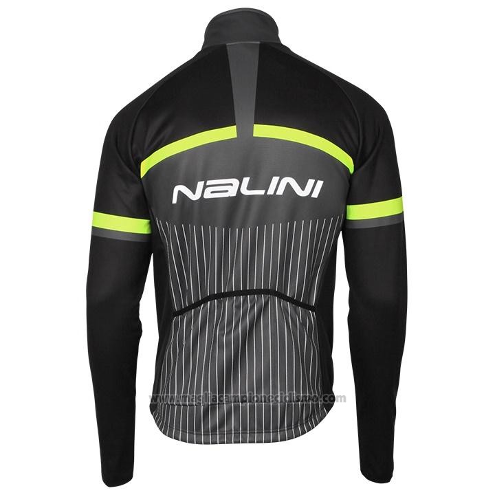 2020 Abbigliamento Ciclismo Nalini Nero Grigio Giallo Manica Lunga e Salopette