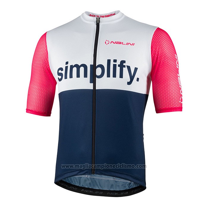 2022 Abbigliamento Ciclismo Nalini Blu Rosa Manica Corta e Salopette