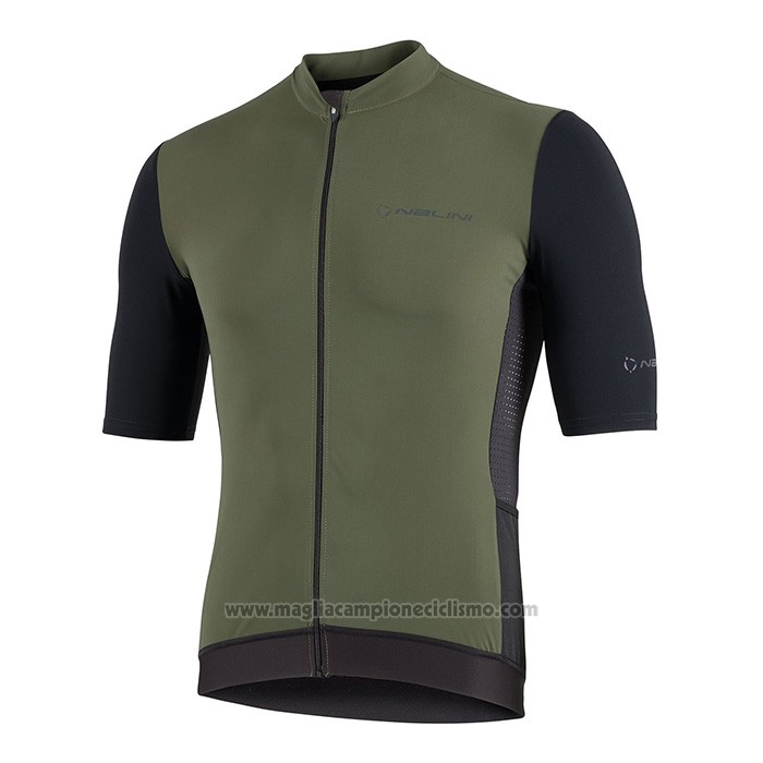 2022 Abbigliamento Ciclismo Nalini Verde Manica Corta e Salopette