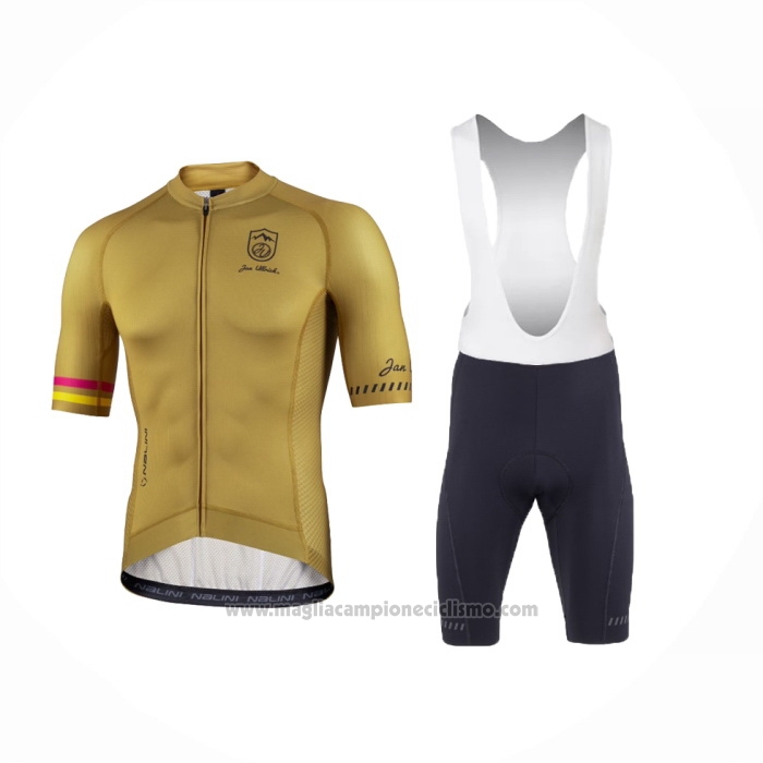 2024 Abbigliamento Ciclismo Nalini Chiaro Marrone Manica Corta e Salopette