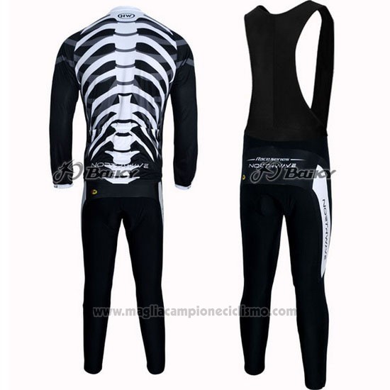 2012 Abbigliamento Ciclismo Northwave Nero Manica Lunga e Salopette