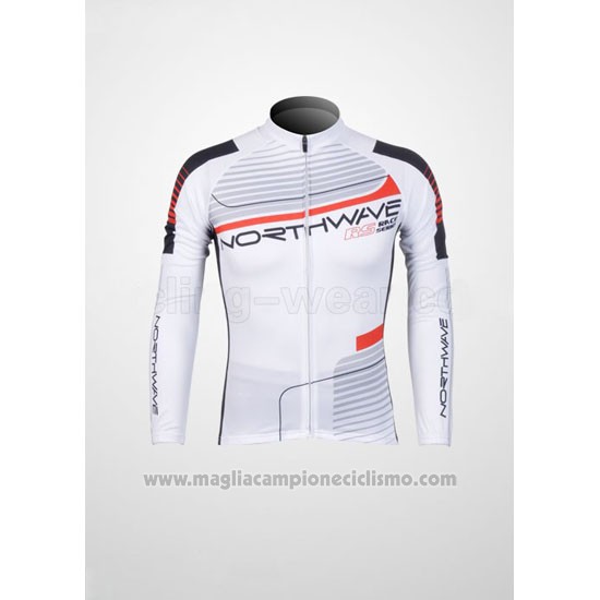 2012 Abbigliamento Ciclismo Northwave Nero e Bianco Manica Lunga e Salopette