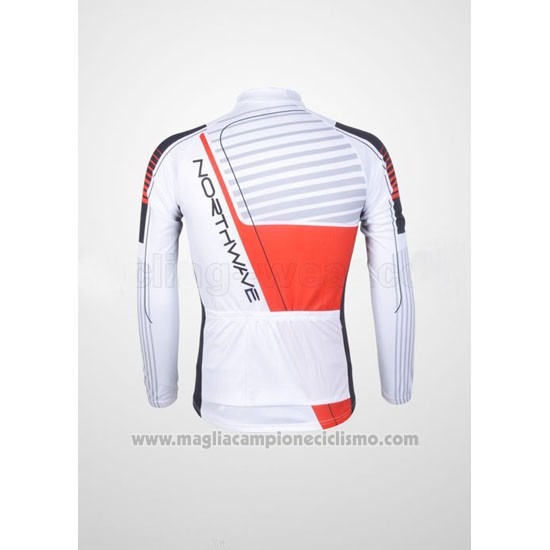 2012 Abbigliamento Ciclismo Northwave Nero e Bianco Manica Lunga e Salopette