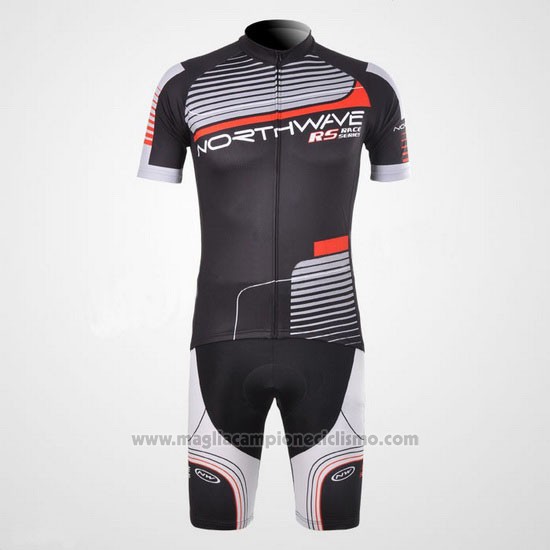2012 Abbigliamento Ciclismo Northwave Nero e Grigio Manica Corta e Salopette