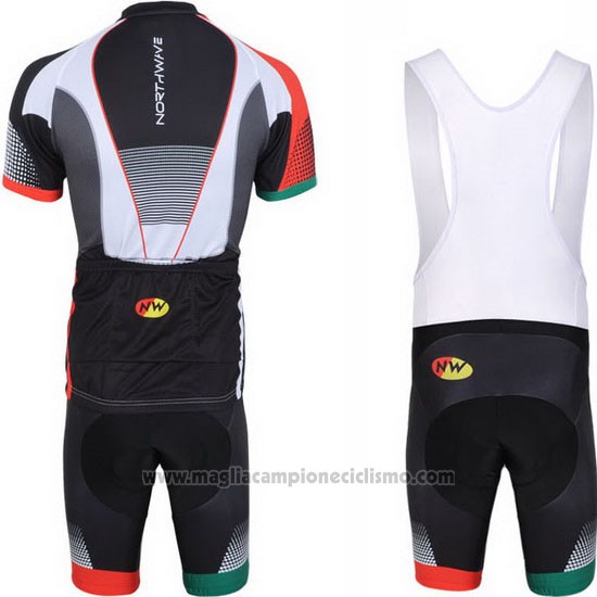 2013 Abbigliamento Ciclismo Northwave Nero e Bianco Manica Corta e Salopette