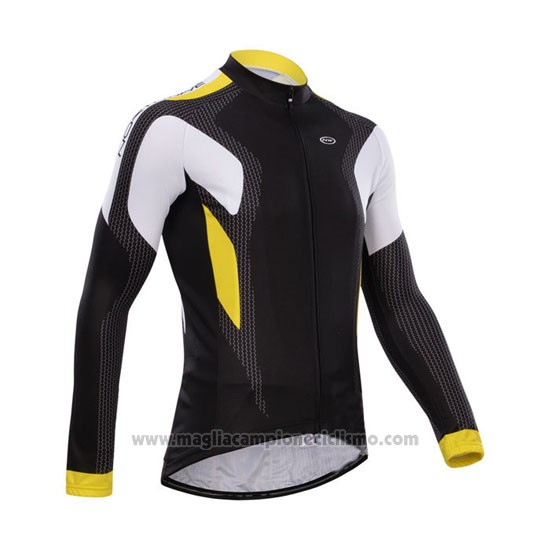 2015 Abbigliamento Ciclismo Northwave Nero e Giallo Manica Lunga e Salopette