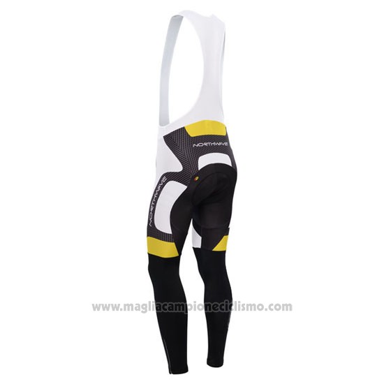 2015 Abbigliamento Ciclismo Northwave Nero e Giallo Manica Lunga e Salopette